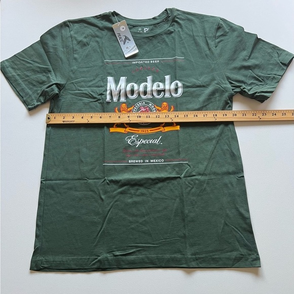NWT Modelo Especial Grey Logo Tee Shirt Green (F1) - Picture 3 of 6